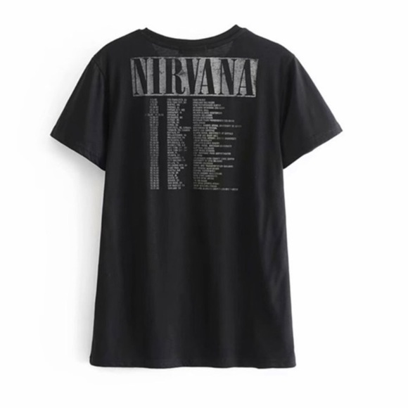 SOLD OUT Black Nirvana Angel Tour Concert Vintage Tee - Picture 3 of 4
